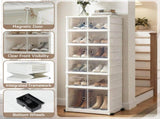 Artiss Foldable Shoe Storage Box 6 Tier 12 Pairs Entryway DIY-SHOE-FOLD02-WH