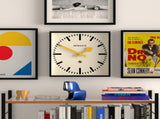 Newgate Number Five Wall Clock Black Yellow Hands V398-NGNUMFIV390KCY