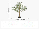 150cm Artificial Olive Tree with Black Pot, Tall Fake Tree with Natural Wood Trunk & Realistic Green V952-RZS5FTGLSSLX6A0M6001V0