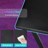 L Shaped Computer Desk Round Corner Gaming Desk PC Laptop Workstation Reversible Wood Table With V985-ROUNDCORNERGAMINGDESK