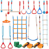 VEVOR Ninja Warrior Obstacle Course for Kids, 2 x 18.3 m Weatherproof Slacklines, 500lbs Weight V952-RZX602YC14J0XSOTOV0