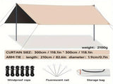 Outdoor camping square sky curtain, black glue sky curtain, sun and rain protection V888-ELOSUNG10041