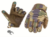 Men'S Full-Finger Gloves Tactical Gloves Touchscreen Gloves MTB Gloves Hiking - Brown - Size XL V1106-140-066012-BRN-XL