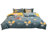 4pcs Bedding Set Soft Cotton Bed Sheet Quilt Cover Pillowcase Thickened Bedclothes for Home Lemon V1294-YM0523-3117220071811