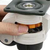 4 Pcs 40F Leveling Machine Caster, Top Plate Leveling Wheel with Retractable NBR Pad for Heavy V1370-AZ4-03063
