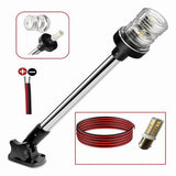 12 Inches Anchor Light Stern Lights for Boats LED Waterproof IP67, White Fold Down Rear Boat V1366-AZ2-W-14336
