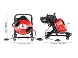 Drain Cleaner Machine 50FT x 1/2 Inch Manual Feed Snake Auger with Wheels V952-SDJJKLSGDSTJWGUIYV3