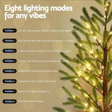 Jingle Jollys Christmas Tree 1.8M Pre-lit LED Xmas Tree 8 Modes Party Decoration XM-TR-PLANT-6FT-LED