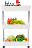 CARLA HOME Slim Storage Cart Organizer Trolley with Wheels for Kitchen, Bathroom, Laundry & Narrow V178-36283