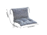 Blue High Back Chair Cushion, Rainproof All Weather Indoor Outdoor Rocking Chair Pad With Straps, V1237-MS-724-089
