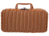 Handwoven Suitcase, Simulated Rattan Woven Suitcase Retro Storage Box Handwoven Storage Case V1369-AZ3-W-15866