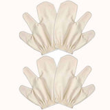 Raw Silk Dry Brushing Gloves, Raw Silk Gloves Dry Brushing, 2 Finger Design Glove Massage V1366-AZ2-W-14229