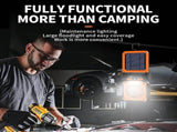Solar & USB Rechargeable Camping Fan with LED Light - Portable Power Bank, 180&deg Collapsible V888-ELOSUNG35712
