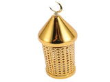 Gold Wind Lamp Handmade Retro Hollow Wind Lamp Iron Lantern for Wedding Party Decoration M V1294-YM0901-3115250011712
