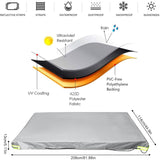 Flat Trailer Cover - 208 X 114 X 13 Cm - Dustproof - For 750 Kg Trailer - Grey V1188-MS-227-0154