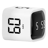 Portable Digital Timer Cube Style for Kitchen and Study Use White Color V1366-AZ2-W-19271