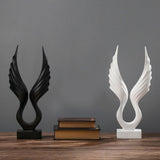 1Pc Angel Wing Ornament Black Synthetic Resin for Living Room Table Decor V1369-AZ3-W-18461