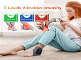 2-Pack Grey Wireless Rechargeable Heated Ankle Massager - 3 Heat Levels & 3 Vibrating Intensities V888-ELOSUNG49731