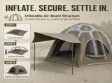 Weisshorn 4 Person Inflatable Camping Tent TC Canvas Sun Shade Rain-Ready XFSK-GN-TC-AW