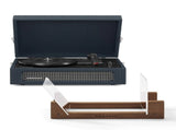 Crosley Voyager Bluetooth Portable Turntable Bundled Crosley Record Storage Display Stand - Navy V398-CR8017BSS-NY4