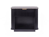 Artiss Bedside Table with 1 Drawer Side Table Black Nightstand FUR-Z-BS-05-BK