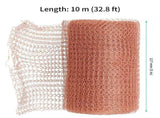 2 Pack Copper Roll, 5 Inch x 32 Feet Pure Copper Roll, Knitted Copper Roll, Copper Fabric V1192-AZ-W-15585
