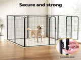 i.Pet Pet Dog Playpen 48" Enclosure 8 Panel Cage Kennel Puppy Fence Play Pen PET-DOGPLAYPEN-H120