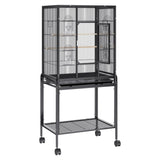 54 inch Standing Large Bird Cage, Carbon Steel Flight Bird Cage for Parakeets, Cockatiels, Parrots, V952-YTSNL251753I8188WV0