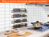Four-Tier Metal Wall-Mounted Spice Rack - Suitable for Kitchens and Cabinet Interiors - Neatly V1188-ZXY-10881