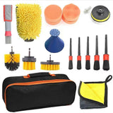 20pcs Car Cleaning Brushes, Tire, Detailing & Drill Scrub Kit V1263-JX-5333