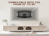 Telescopic Swivel and Tilt TV Monitor Wall Mount Load up to 85kg Full Motion Long Arm V985-TELESCOPICBRACKET
