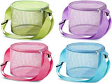 Tutuviw 4Pcs Large Capacity Collecting Bag Cylindrical Mesh Beach Bag Beach Mesh Bag Toys Seashell V1189-WXFWAL-20260319-01587
