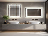 LED Bathroom Mirror 700x900mm Anti-Fog Shatterproof V178-66715