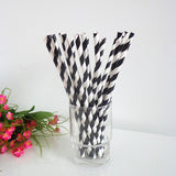 1000 Bulk Wholesale Pack Black White Drinking Straws Biodegradable Eco Paper Birthday Party Event V382-BLACKSTRAW1000