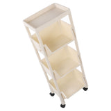 Compact Rolling Storage Organizer Large Capacity Mobile Utility Cart Movable Storage Book Shelves V1294-YM0901-3116230009715
