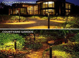 Solar Powered Pathway Lights with PET Laminated Monocrystalline Panel, NiMH Battery, and Black V1341-ZY-QWKSUGCK-8PCS-3000KWARMWHITE