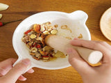Grinding Bowl Tool SetFood Grinder Bowl White 1 Set for Families V1366-AZ2-W-12243