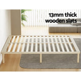 Artiss Bed Frame King Size Wooden Base Mattress Platform Timber Pine AMBA WBED-AMBA-K-WD-AB