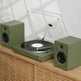 Victrola Automatic Turntable Victrola Tempo Bookshelf Speakers Bundle - Green V398-VPT-800-GRN-BUN