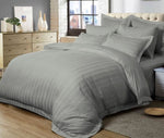 1000TC Ultra Soft Striped King Size Grey Duvet Quilt Cover Set V493-YK-06