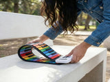 49-Key Rainbow Roll-Up Piano Silicone Waterproof Soft Keyboard, Foldable Portable, Music V1232-ZDGQ-49J-002