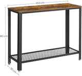 VASAGLE Console Table Rustic Brown and Black V227-9101101023140