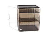 Cup Storage Rack Dustproof Stackable Plastic Clear Cup Organizer Box for Cabinet Desktop Large Black V1294-YM0710-3117230285713