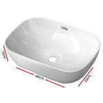 Cefito Bathroom Basin Ceramic Vanity Sink Hand Wash Bowl 46x33cm CB-074-WH