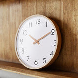 Non Ticking Silent Quartz Battery Operated Round Easy to Read Clock for Home/Office/School 12 Incn V1369-AZ3-W-03564