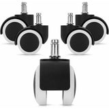 Roulette Chair of Desk White, Wheel of Spare 11 and Set 5 Casters Chair Silent Foot of Seat V1237-MS-626-450