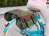 Bike Bag,Waterproof Leather Bicycle Cargo Rack Saddle Bag Double Bicycle Rack Bag for Mountain Bike V1369-AZ3-W-01678