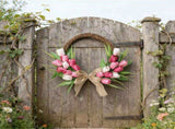 Flower Wreath Front Door Easter Wreath Fadeproof Artificial Spring Wreath for Indoor Outdoor Home V1294-YM0901-3115250115611