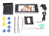 7 Inch AHD LCD Screen Wired Video Intercom Doorbell System 1080P IR Night Vision ID Card Camera Dual V1294-YM0901-3114240047912