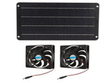 20W Solar Panel Fan Kit Heat Dissipation Ventilation Solar Powered Dual Fan with Switch for Chicken V1294-YM0710-3113230282611